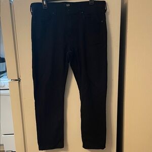PAIGE Black Straight-Leg Jeans